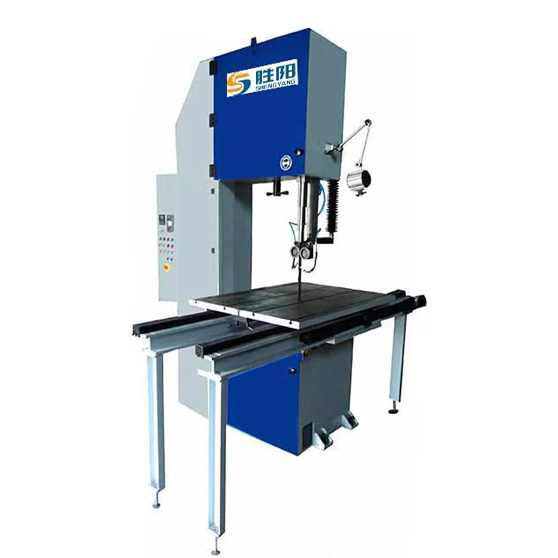 Высокоскоростной вертикальный ленточнопильный станок Шэнъян резка алюминиевых отливок и блоков.2